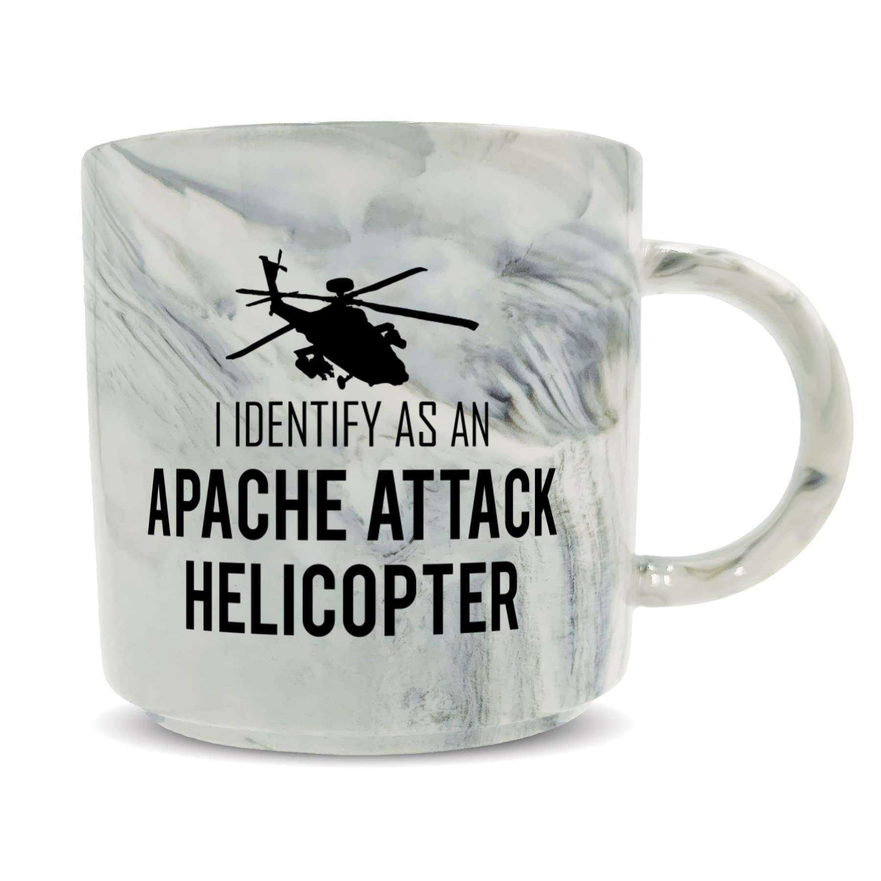 Hippowarehouse I Identify as an Apache Attack Helicopter Printed Mug Various Colour Options Ceramic Cup Kitchenware 11oz