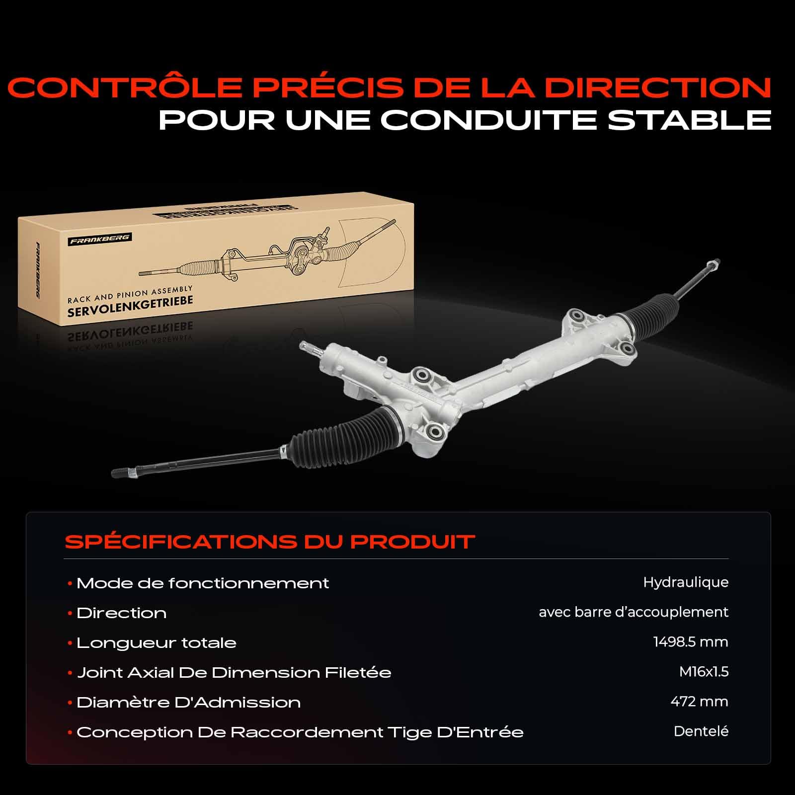 Frankberg Boîtier de direction assistée 2E1419061 | hydraulique pour Conduite à gauche; Compatible avec: Sprinter 5-T Box B906, Sprinter 3-T Box B906, Sprinter 46-T Boîte B906
