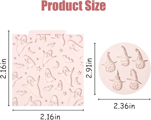 Miniatura 3 de Moldes de silicona para murciélagos de Halloween, 6 unidades, molde de calabaza araña, fantasma, fondant, calavera, ramitas, molde para pastel de