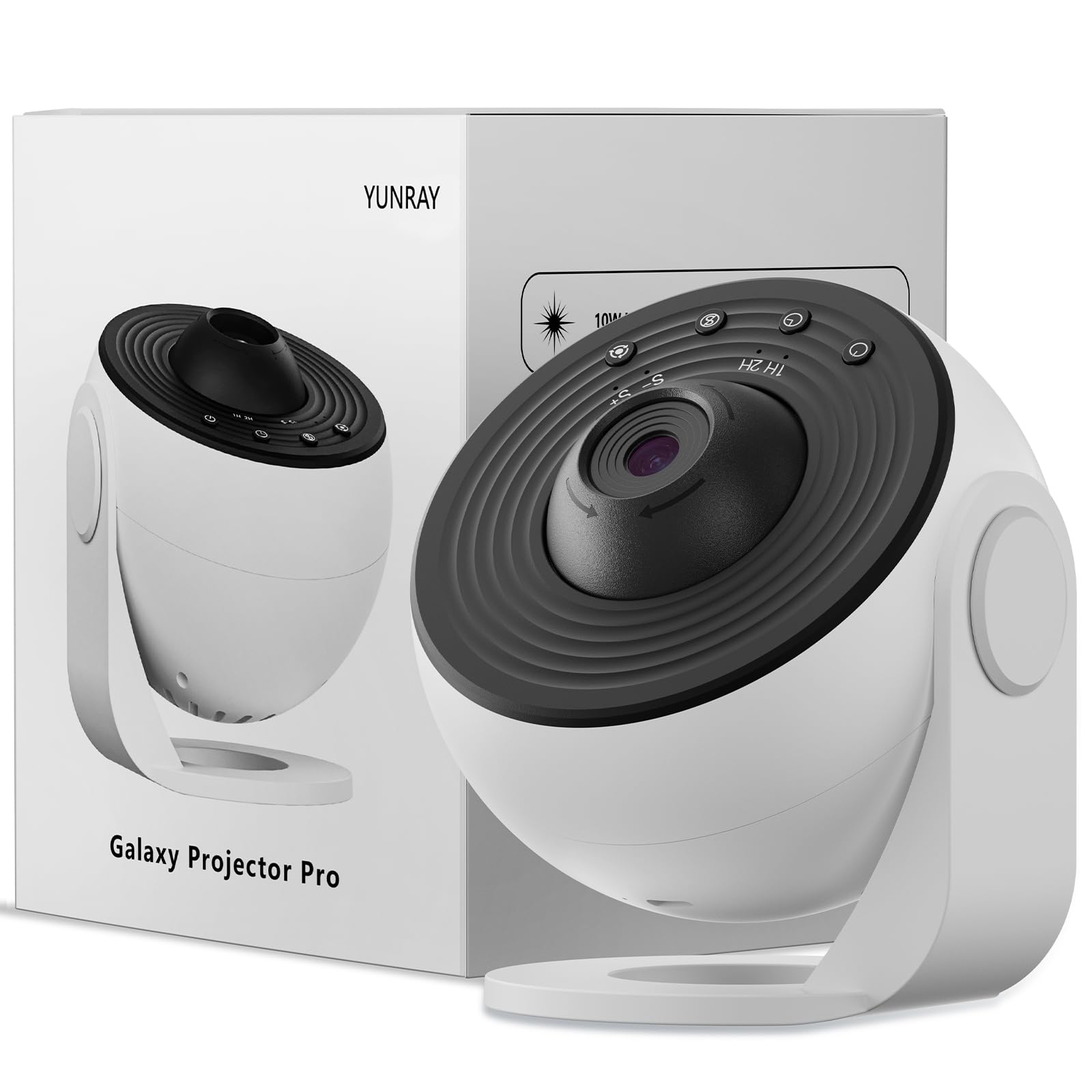 YUNRAY Galaxy Projector Pro, Proiettore Galassia Proiettore di Stelle con 1 Diapositive in Vetro HD Planetario Luce Notturna Cielo Stellato per Camera Bambini Regalo Compleanno Natale