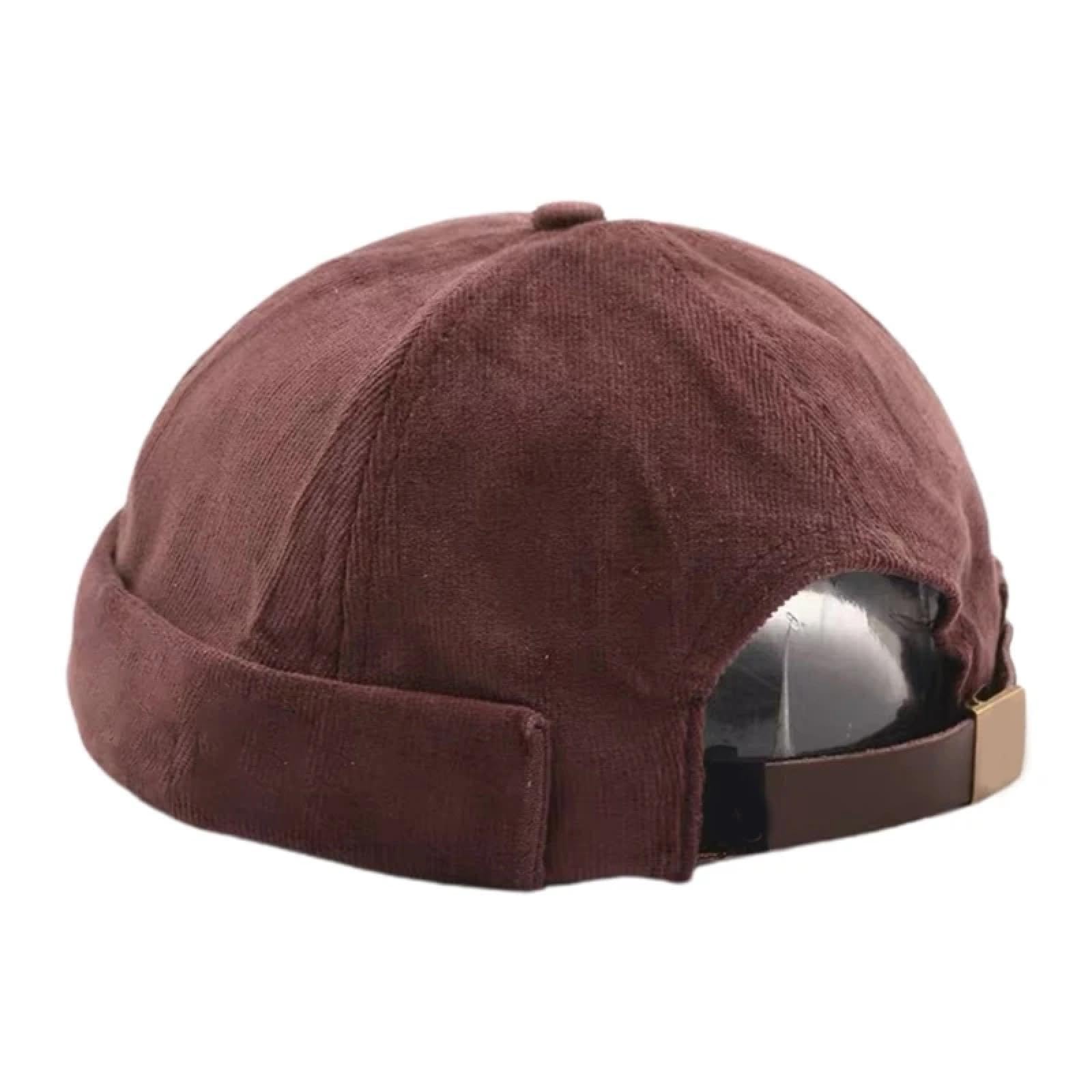 Gorros De Punto para Sombrero Tejido Beanie Gorro Ajustable Casual Vintage Sombrero Sin ala Pana