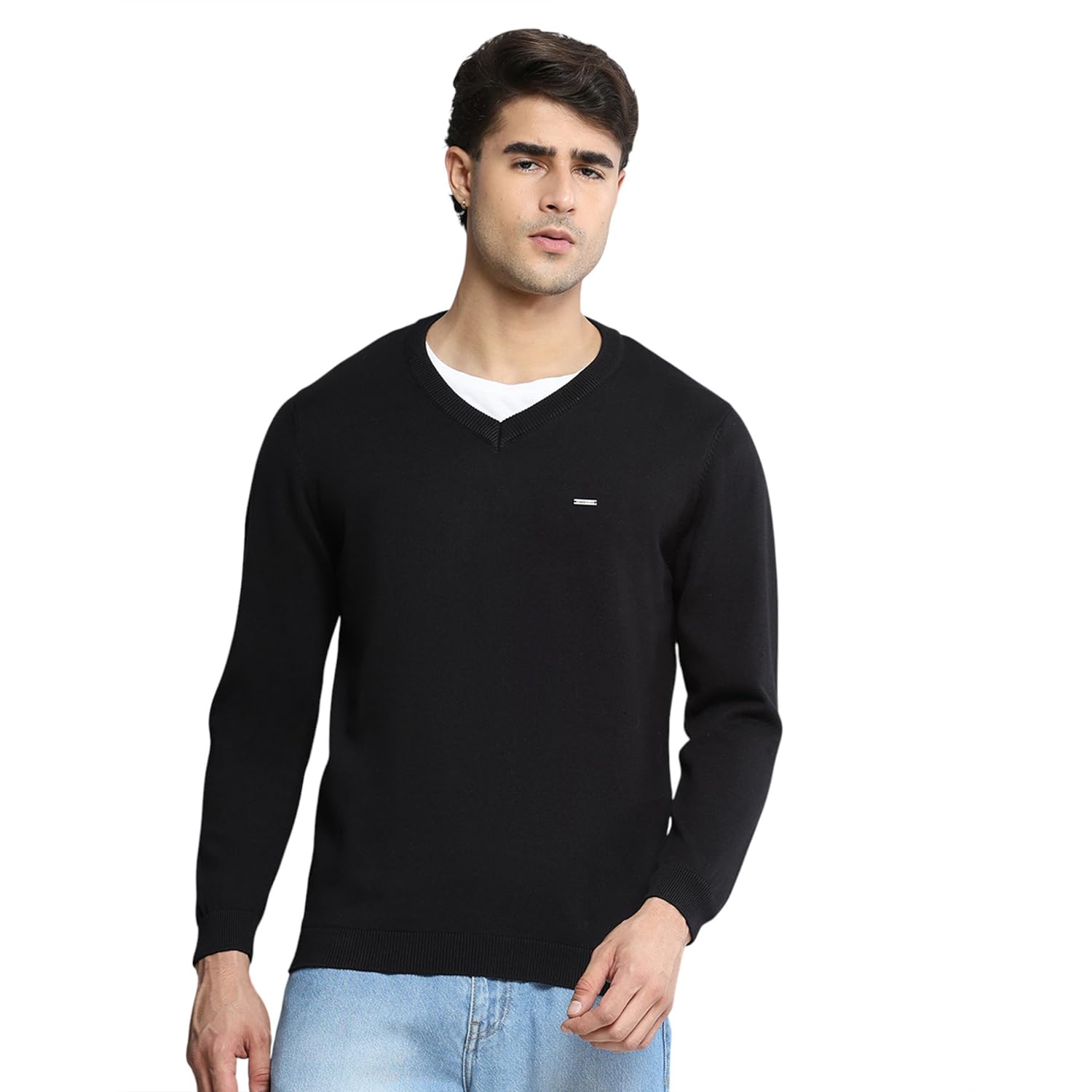 cloak & decker by Monte Carlo Men's V Neck Full Sleeve Pullover-picture-28