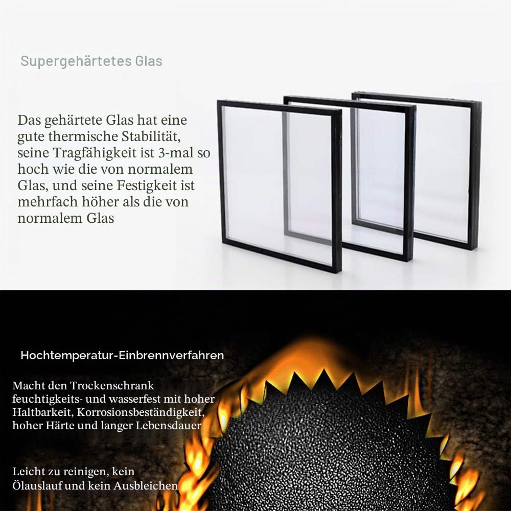 Trockenschrank-Kamera, digitaler Luftentfeuchter, 65L automatische intelligente Touch-Kamera, Trockenschrank für Kameraobjektiv, elektronische Ausrüstung, Stempel, Tee, Schmuck Aufbewahrung