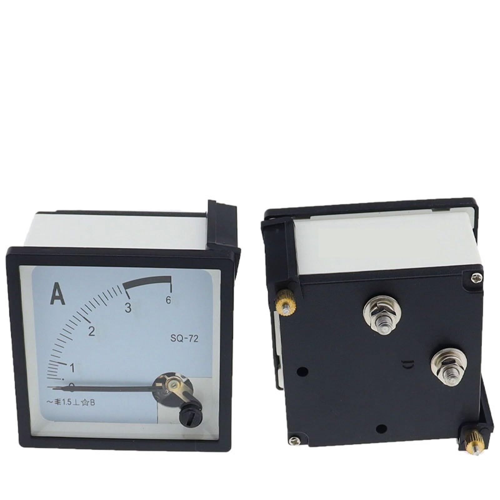 Puntero SQ-72 de 72 x 72 mm, amperímetro de CA 1A 2A 3A 5A 10A 15A 20A 30A 50A AMP Meter analógico CZ-72 1 unidad (1A)