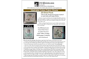 Printable Fabric Sheets for Quilting: Transform Your Creations with Inkjet Printable Cotton (25-Sheet Pack)
