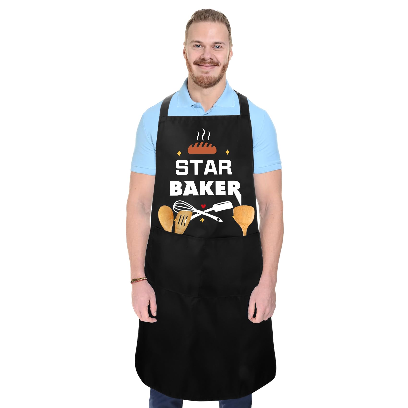 Diulinep Unisex-Adults Apron, Black, Polyester, Funny Aprons For Men Women, Cooking Aprons For Women, Chef Aprons For Cooking