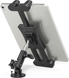 Drill Base Tablet Holder, Heavy Duty Tablet Truck Car Mount for Car Dashboard, Truck, Vehicle, Kitchen Wall Tablet Stand Holder for iPad Pro Air Mini, 4.7"-13.5" Tablets Smartphones