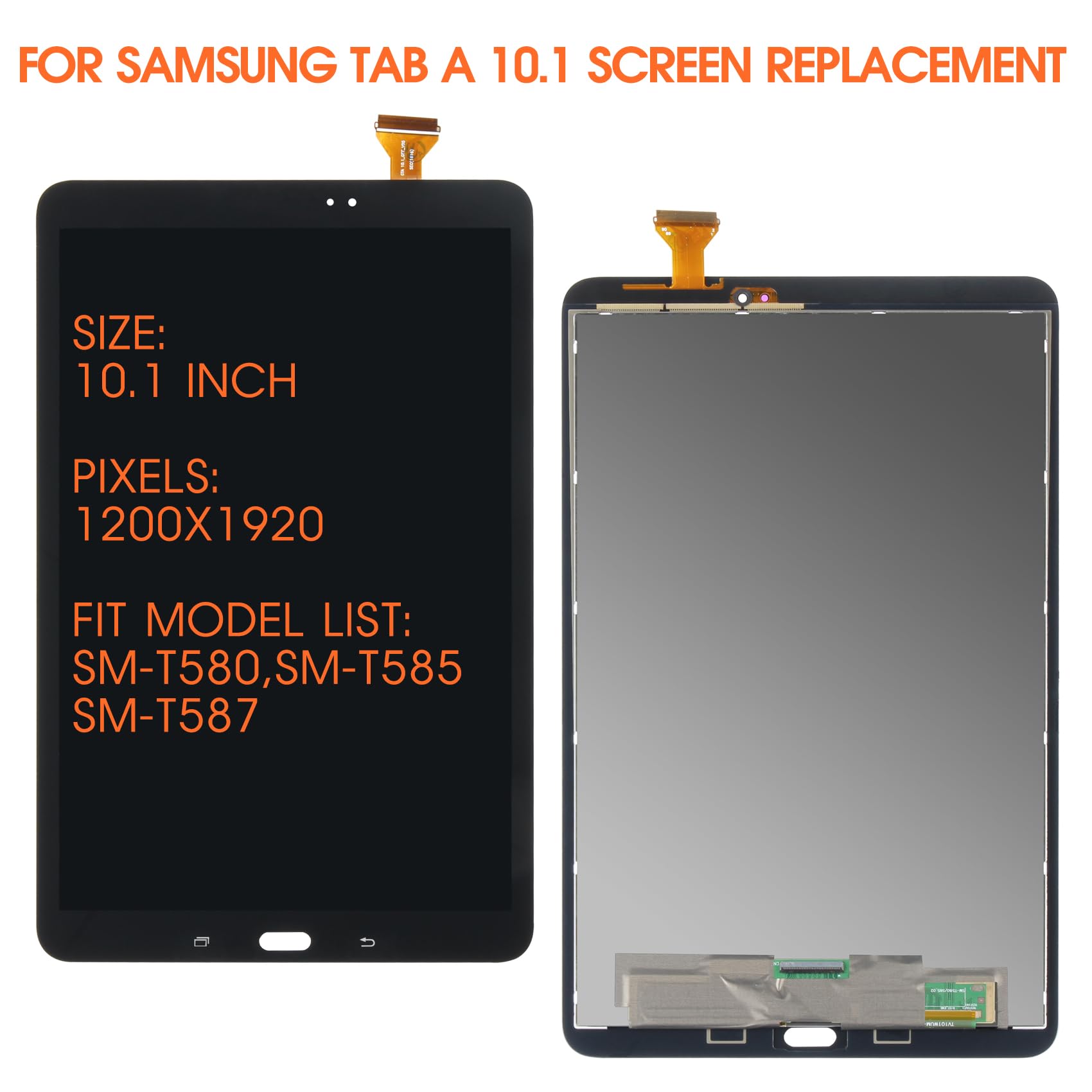 Pantalla LCD para Samsung Galaxy Tab A 10.1 2016, pantalla LCD para Samsung Tab A SM-T580 T585 T587 de 10,1 pulgadas, repuesto de pantalla digitalizador, placa de cristal, montaje completo con