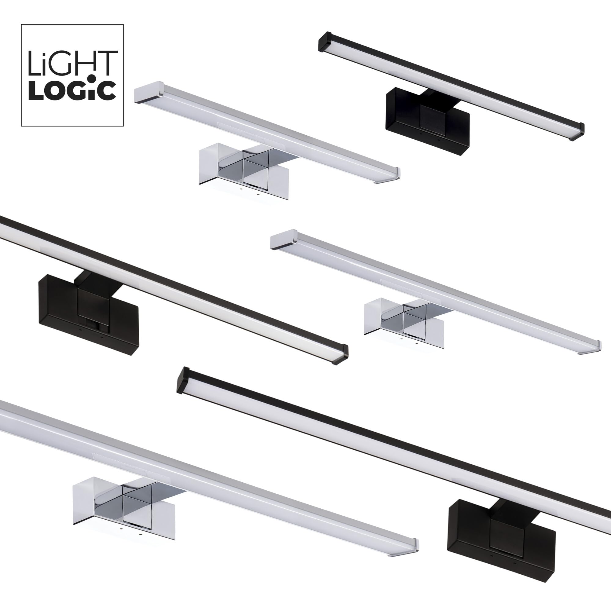 Lampa łazienkowa LL WALL LAMP 15W czarna kinkiet nad lustro 80cm IP44 LED