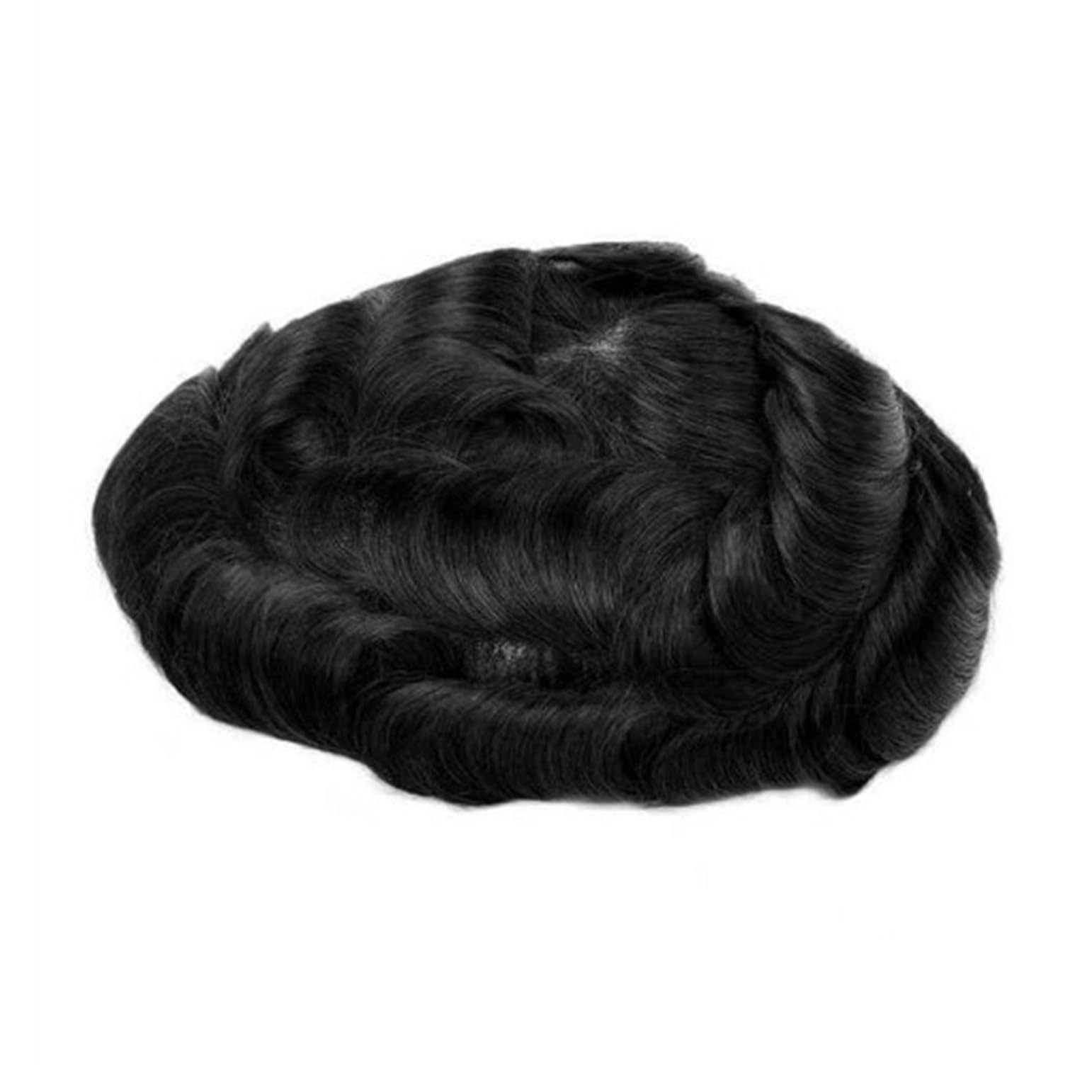 Men Wig Wig Wig for Men Breathable Human Hair Full Lace Wig Men Wig Hair Replacement System with French Lace Base 30mm Prosthesis for Male Hair ondu