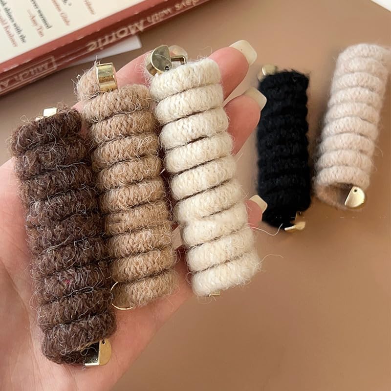 Miniatura 2 de Bandas de pelo coloridas para teléfono para niños, bandas de pelo trenzadas con flores para el cabello, lazos para el cabello en espiral con lazo,