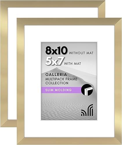 Vista 176 de Americanflat Portarretratos de 8 x 12 pulgadas con plexiglás pulido, juego de 2 portarretratos de 6 x 8 pulgadas con paspartú o para fotos de 8 x 12