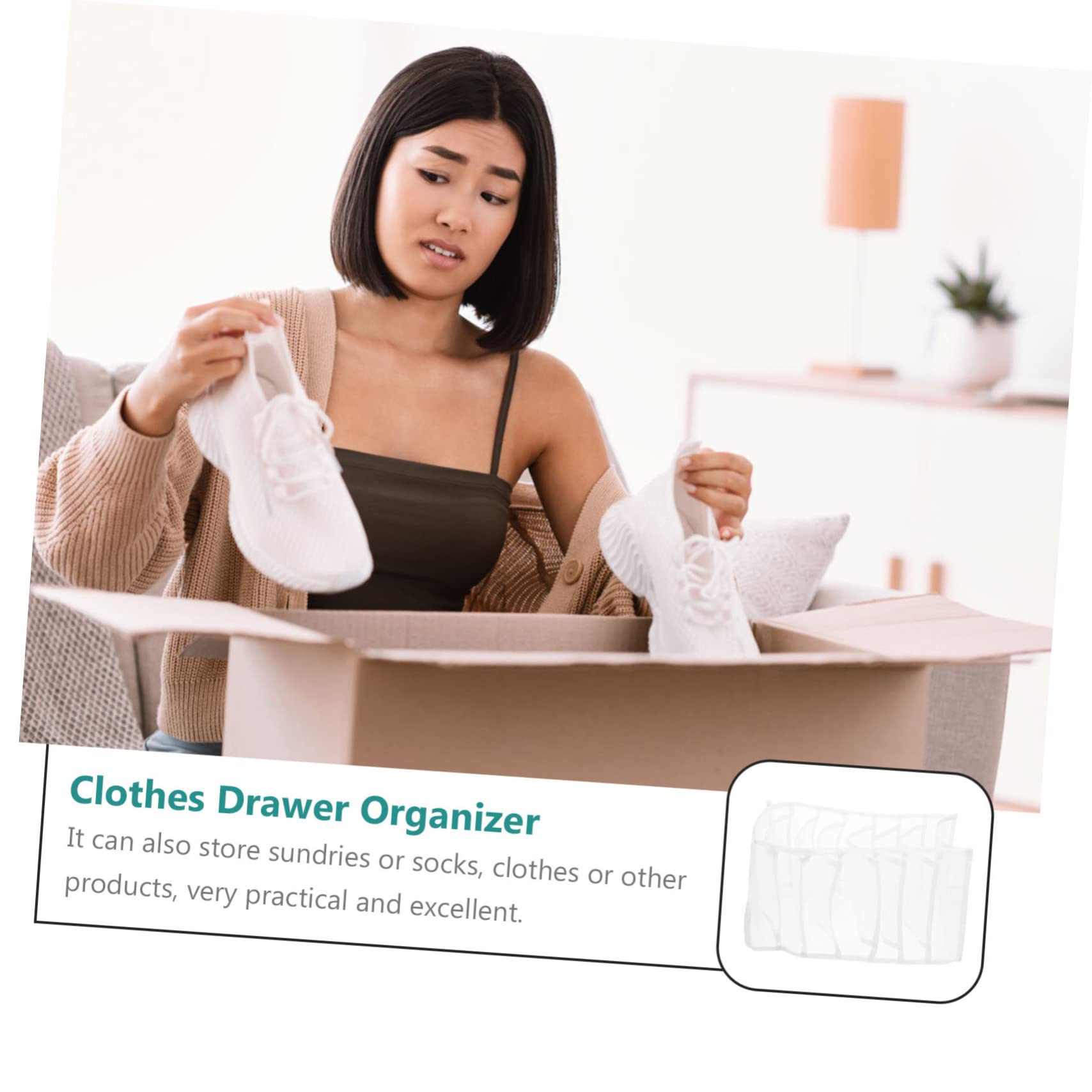 Cabilock 6piezas Organizador De Ropa Plegable Compartimentos Para Jeans y Ropa Interior Para Armarios Mantiene El El