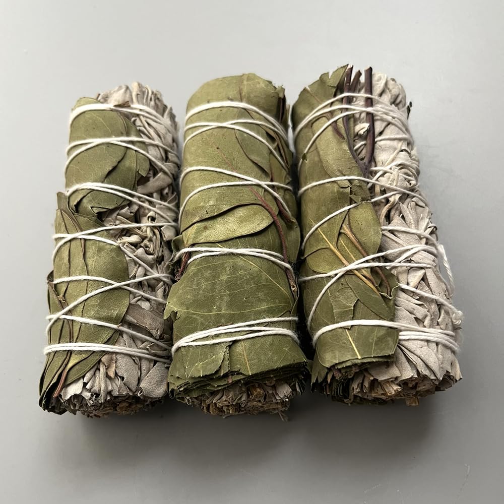 VIE Sage Smudge Stick 4" (White Sage and Eucalyptus, 4"), Grey, Pack of 1 - Image 3
