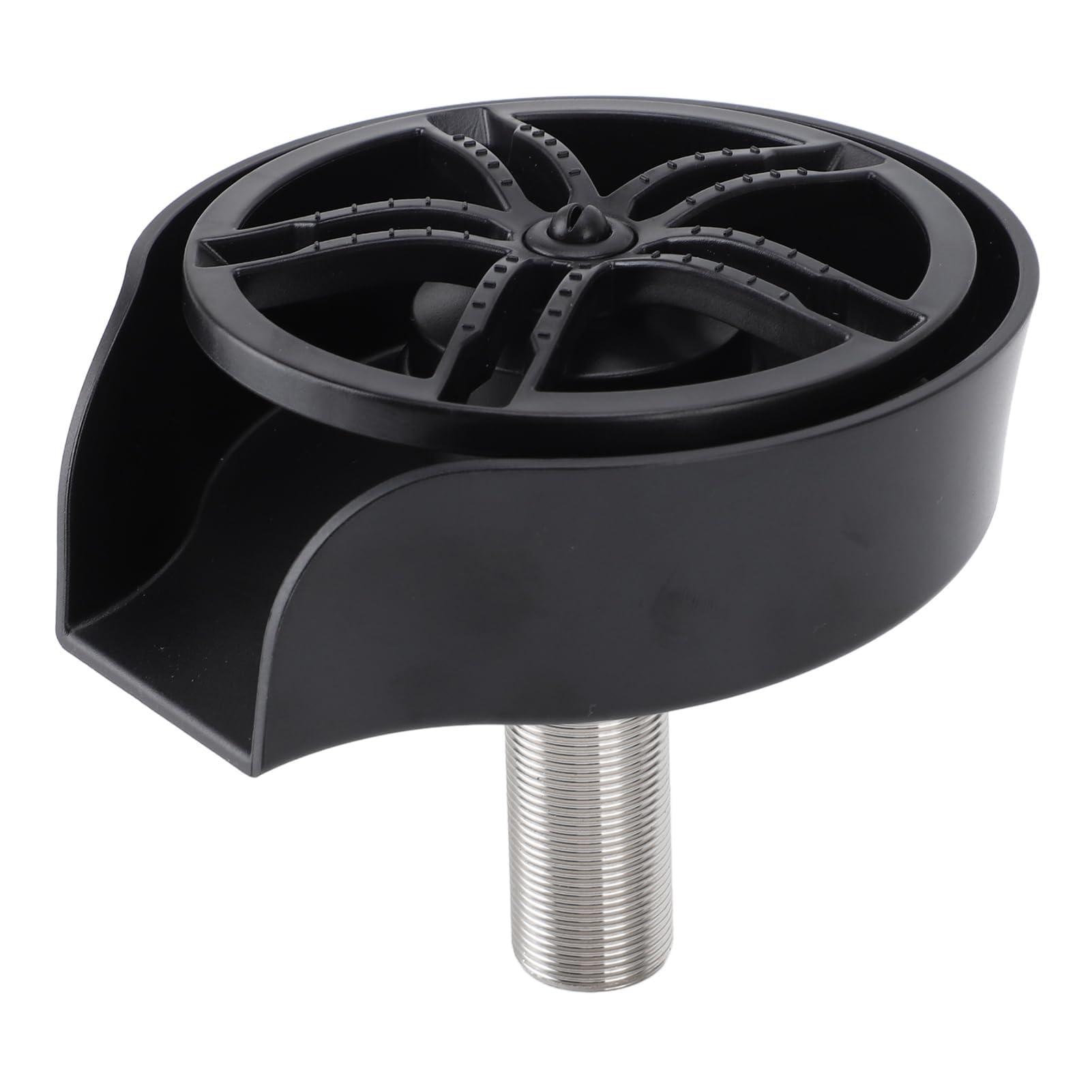 TOPINCN Enjuague automático de vidrio, lavabos para fregadero de cocina, acero inoxidable, limpiador de tazas, accesorio de enjuague para fregadero de cocina (manguera negra tipo 9/16 de EE. UU.)