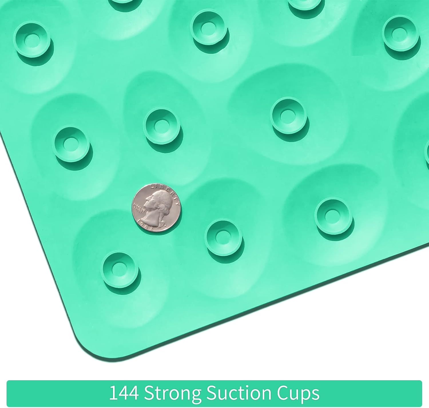 Non-Slip Bathtub Mat OTHWAY Soft Rubber Bathroom Bathmat with Strong Suction Cups (Fruit Green, 16x40 inch)