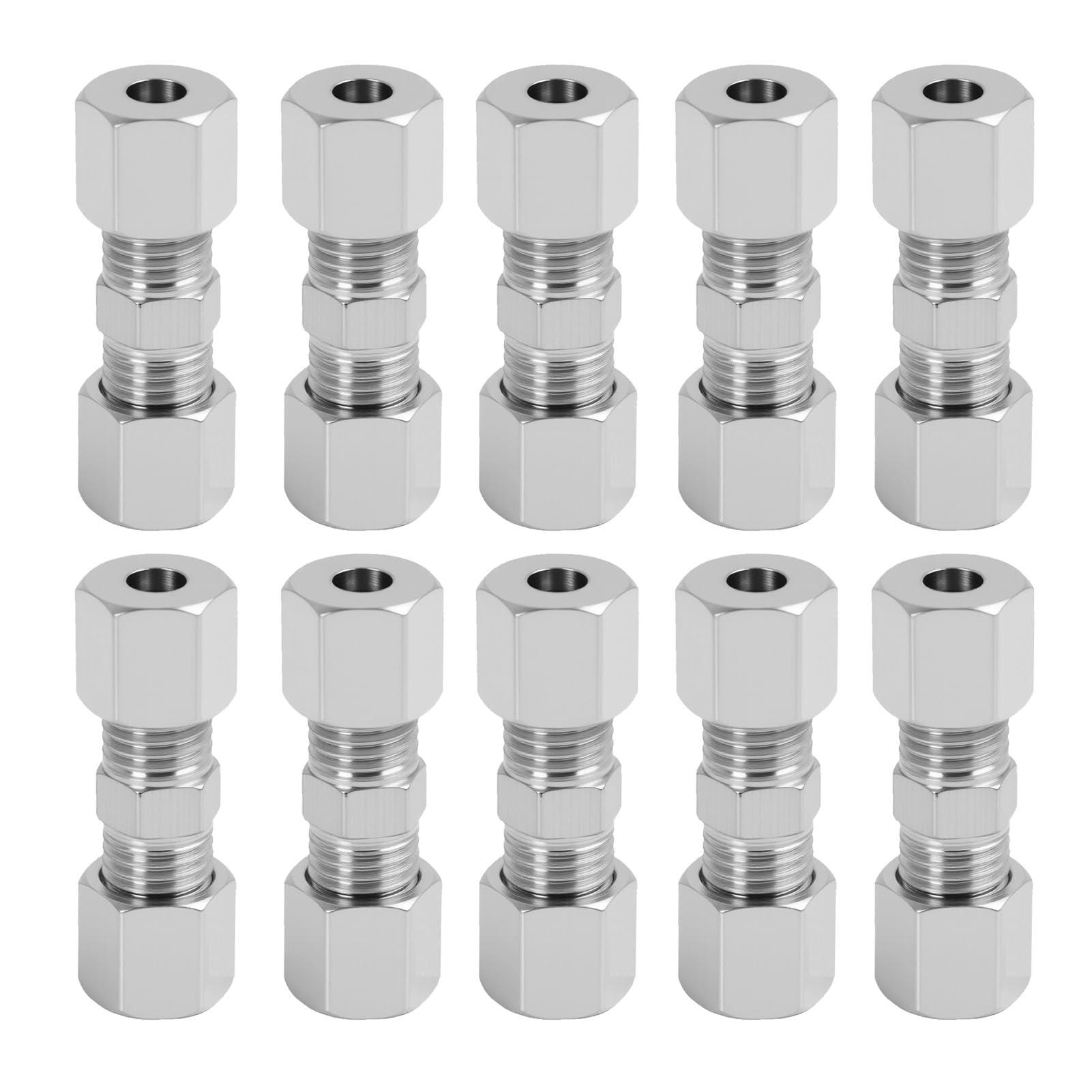 10x Bremsleitungsverbinder 4mm - Set Für Bremsleitung Ohne Bördeln - Einfache Installation - Hochwertige Ersatzteile Für Kfz-Bremsen Man Kann Sie Leicht Zu Installieren Die Ladekabel