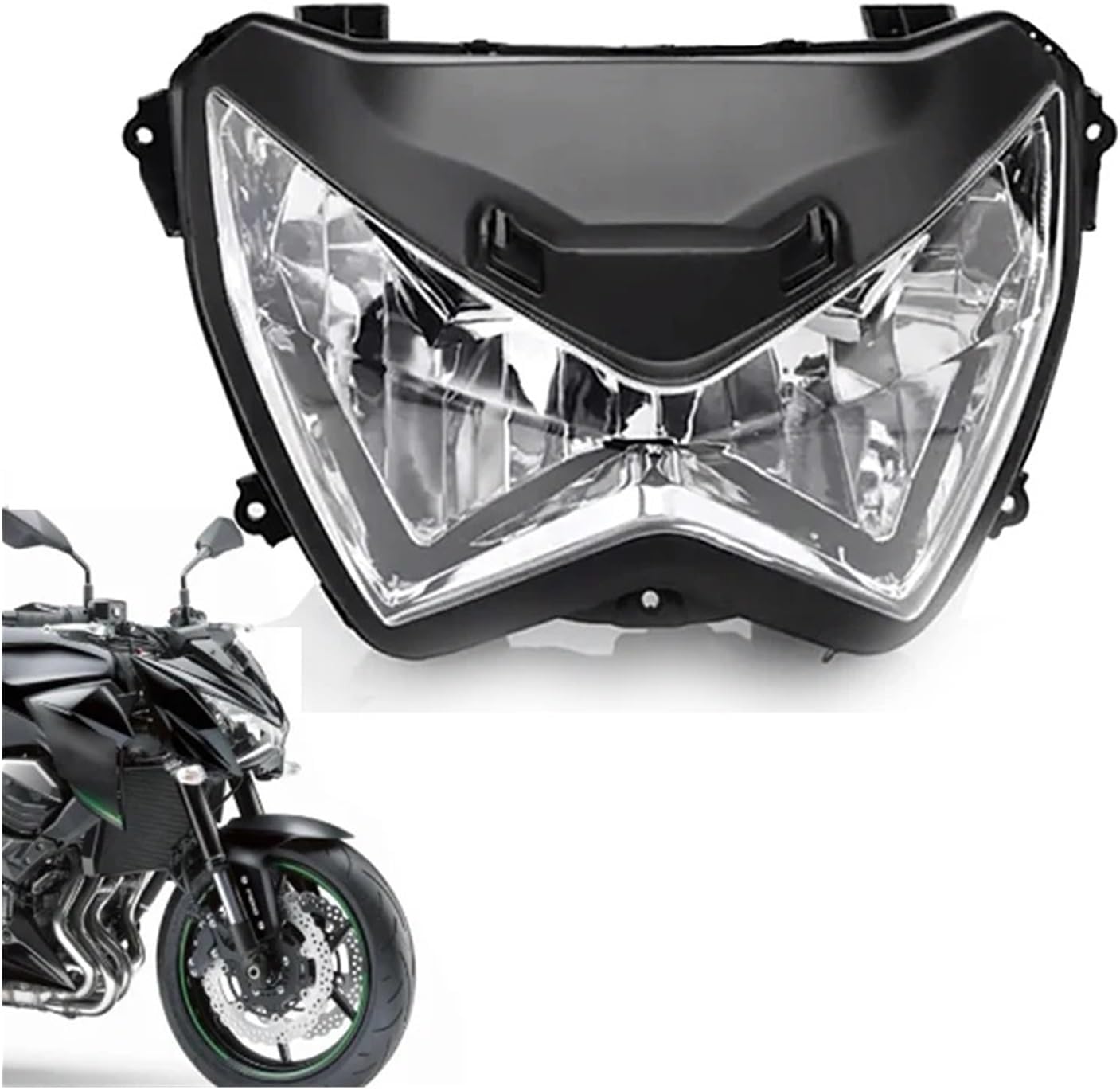 オートバイヘッドライト オートバイ用フロント透明ヘッドライト にするZ250 にするZ-250 2013-2020 にするZ300