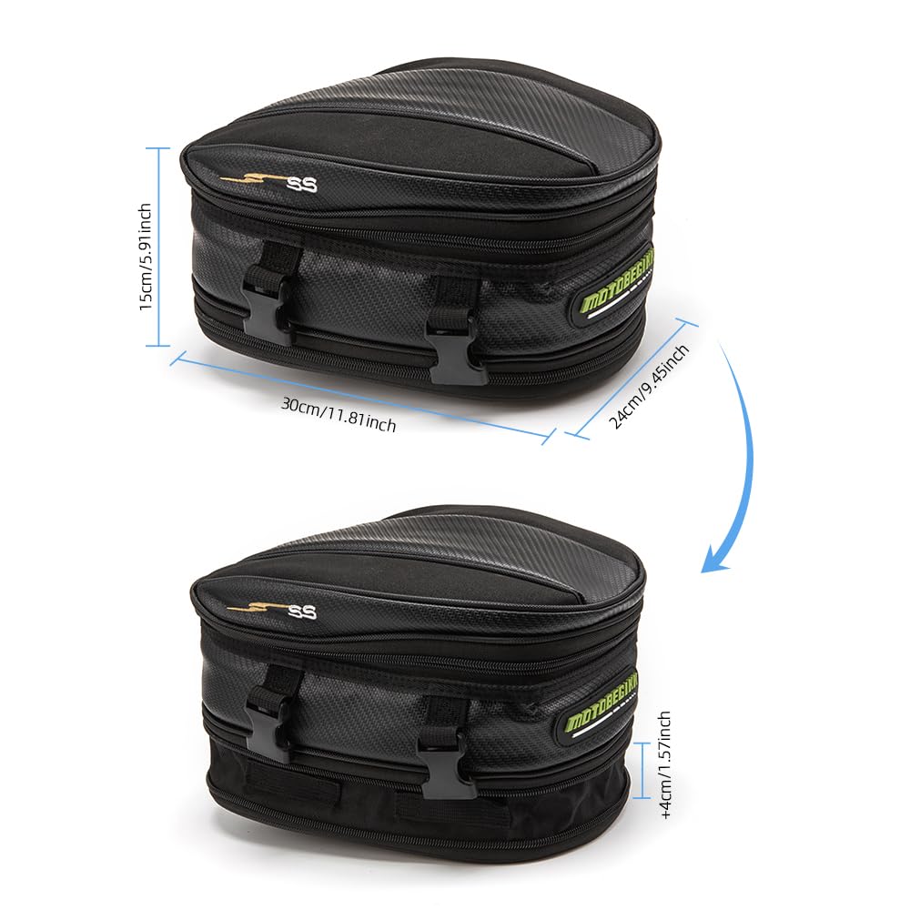 Sac de siège arrière de Moto imperméable à l'eau Sac de Queue de Moto de Grande capacité Sac de Selle Universel