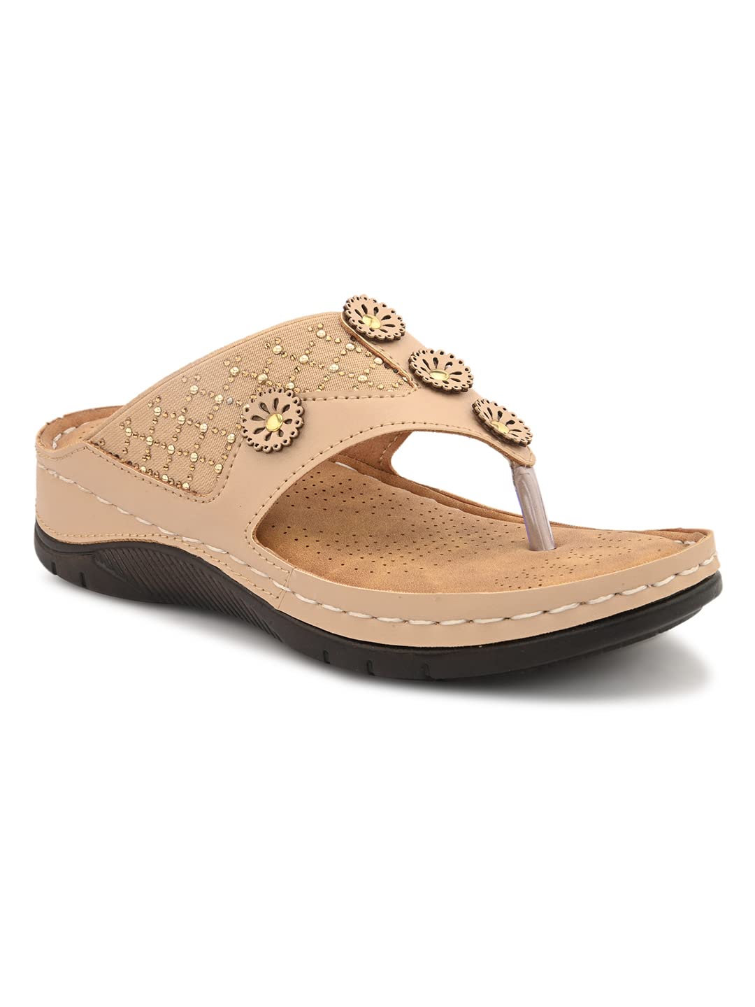 Bootco Flat for Women Fashion Cushioned orthopedic slippers for women (B0C18RWQM8) Amazon Price History, Amazon Price Tracker