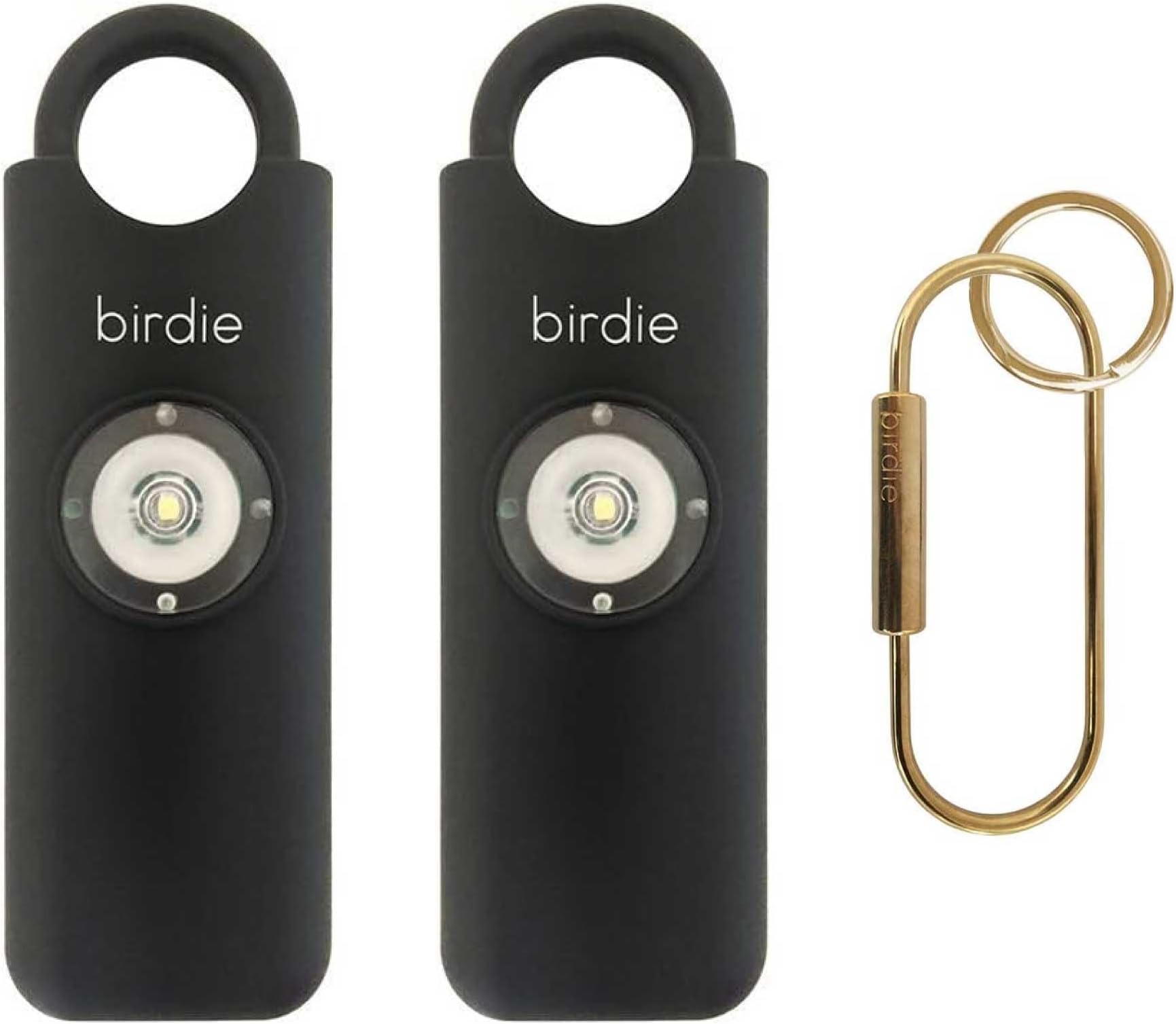 She’s Birdie–The Original Personal Safety Alarm for Women by Women–130dB Siren, Strobe Light and Key Chain in 8 Pop Colors (Charcoal, 2 Pack)