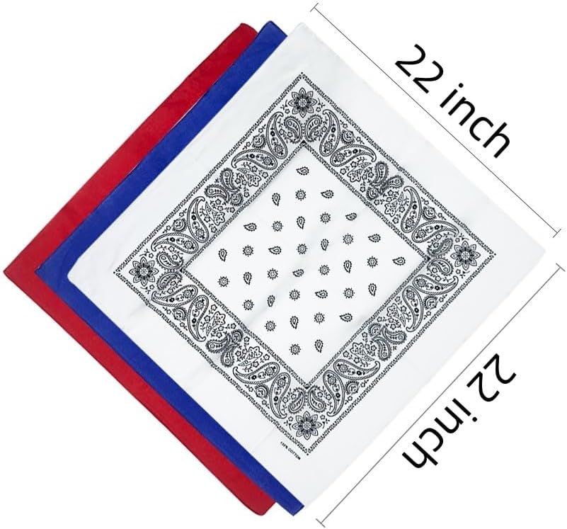 Vamqor Bandana Single Pack & Double Pack Cotton for Men and Women 22 Inch - Image 5