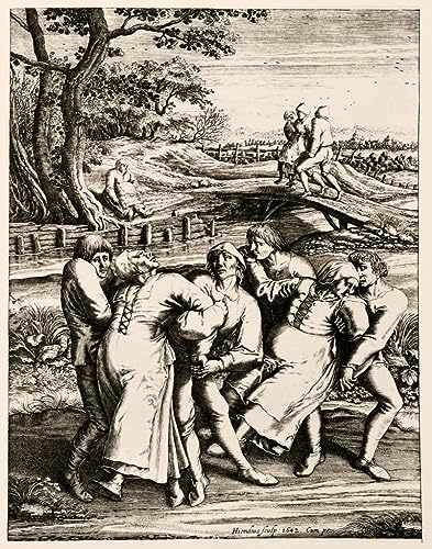 Cuadro en lienzo de la Peste Danzante de Estrasburgo, decoración elegante para oficina de 60x90cm