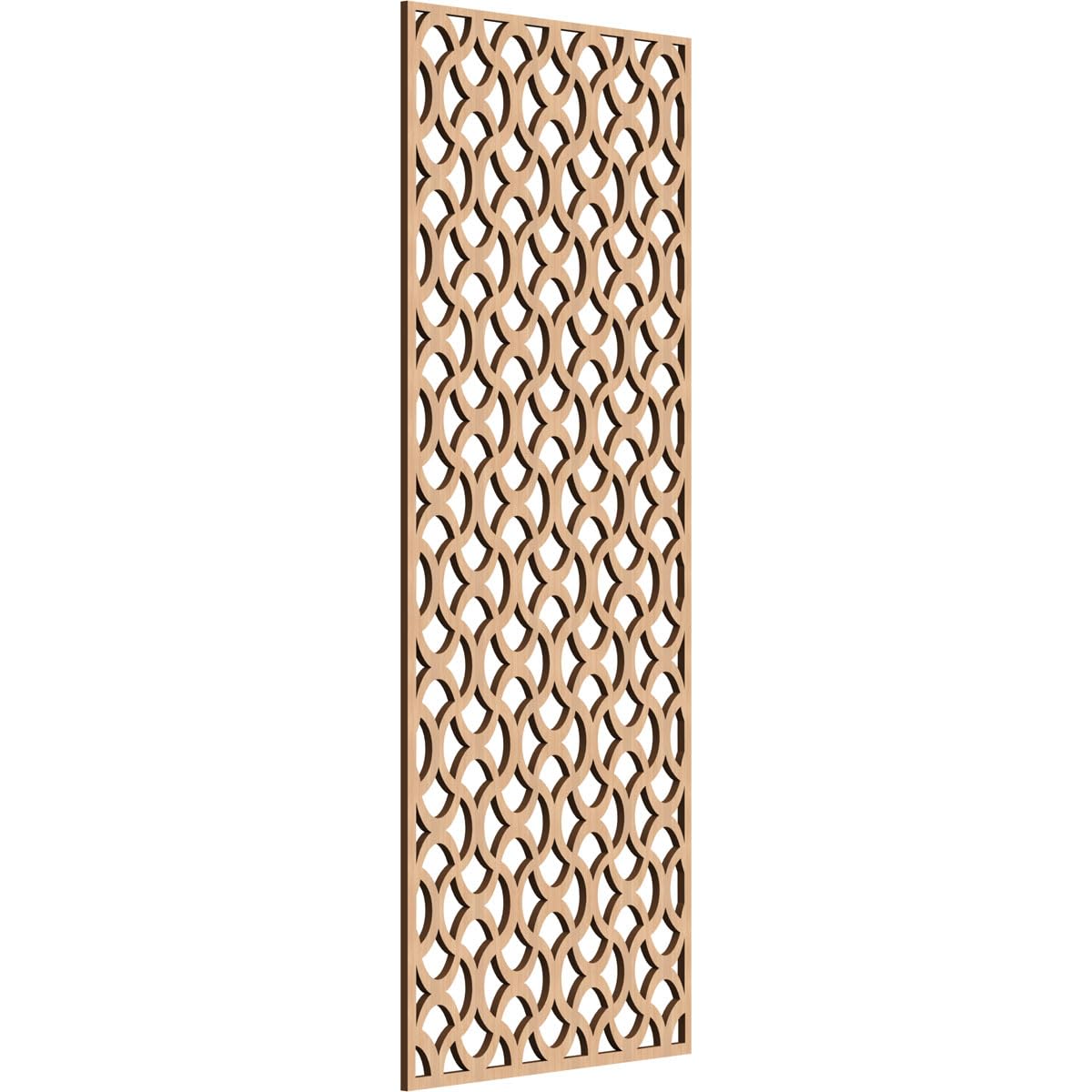 Resort Decorative Pierced Fretwork Wood Wall Panels, 21 3/8"W x 54 3/8"H x 3/8"T, Hickory