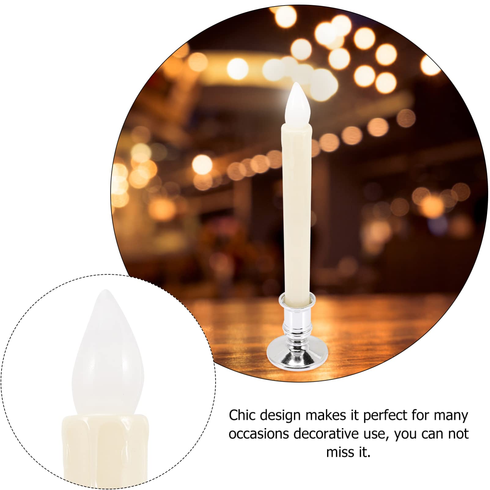 12 Flackernde LED-Kerzen Mit Sockel – Batteriebetrieben & Echt Wirkend – Perfekt Für Deko, Hochzeit Und Gemütliche Abende