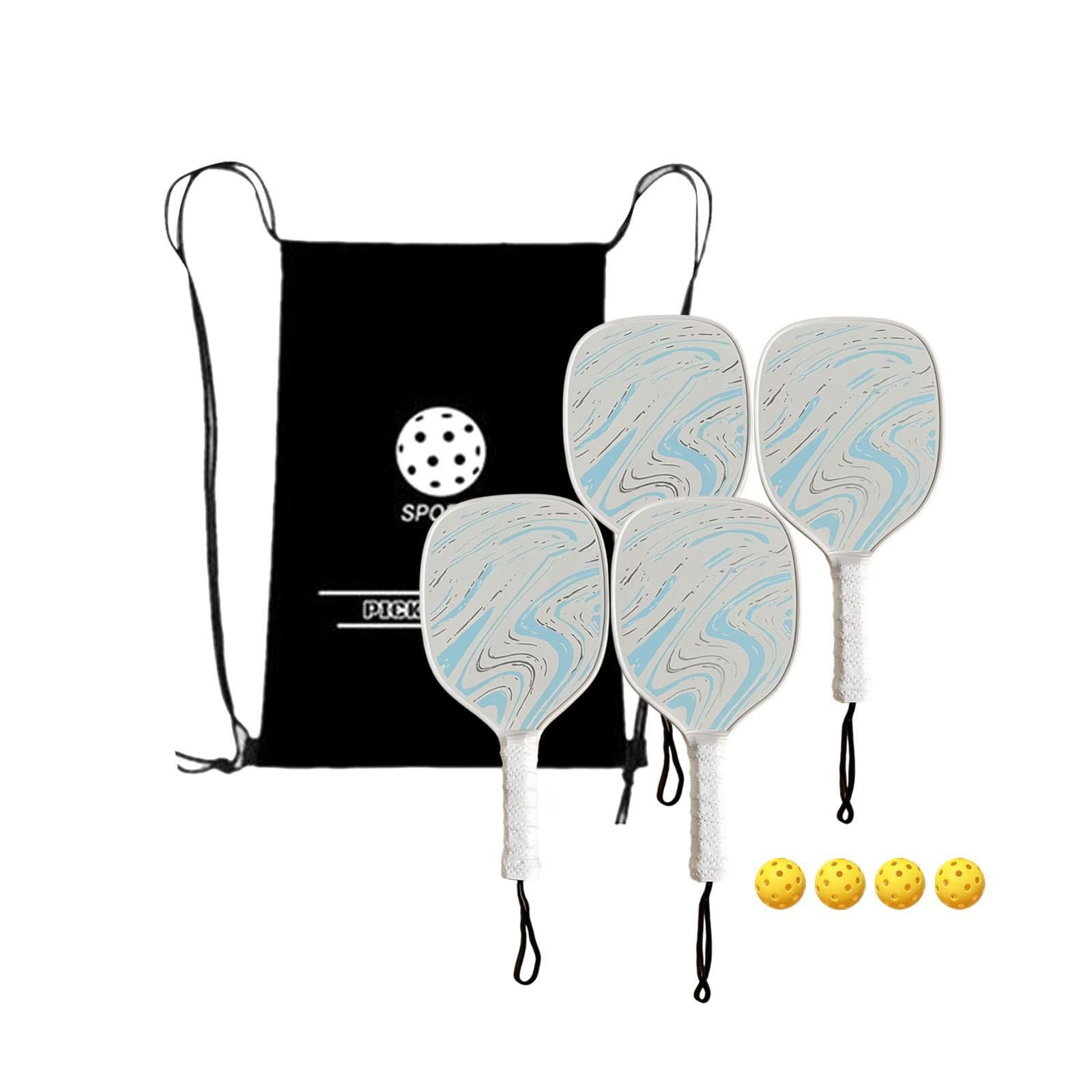 Vivi l'emozione del pickleball con le racchette ergonomiche | principianti e professionisti, e una borsa per il trasporto portatile e facile da trasportare. I set da pickleball sono