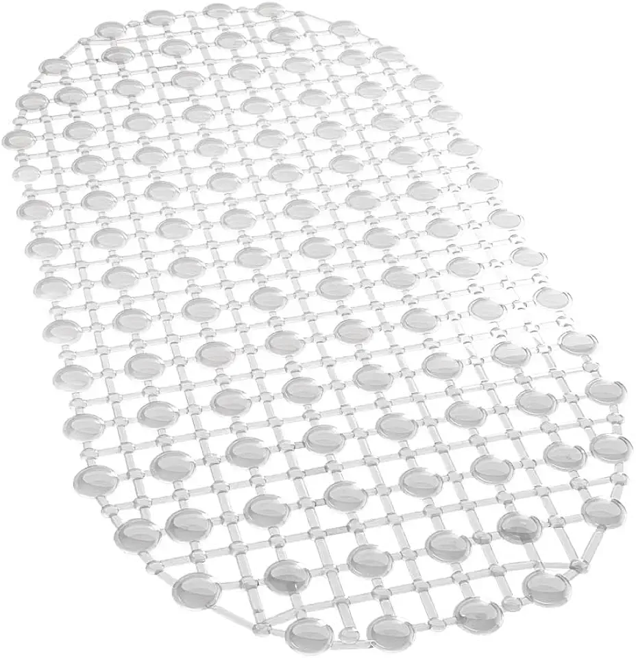 LYOR - Tapete de PVC Retangular com Antiderrapante para Banheiro 63cm x 35cm