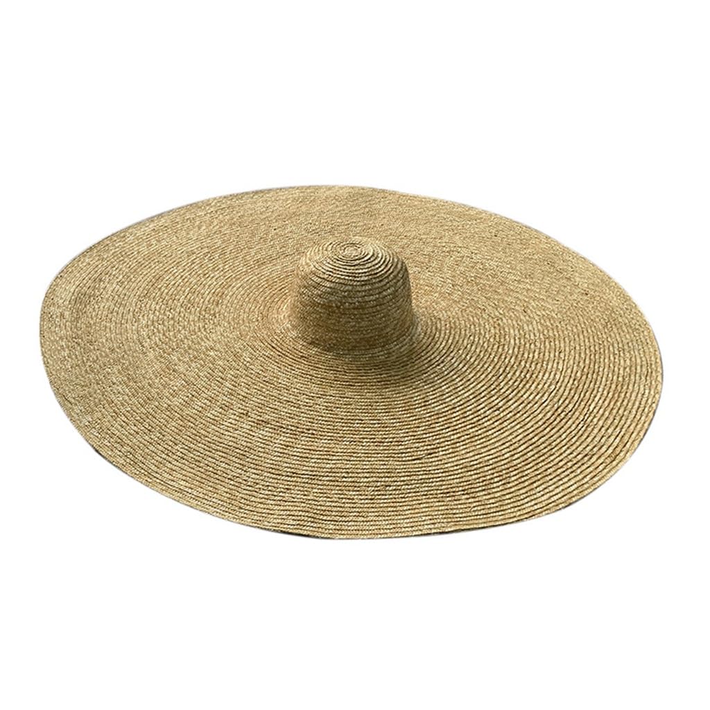 Chapeau de paille de 90cm pour modélisation concave de silhouette en studio