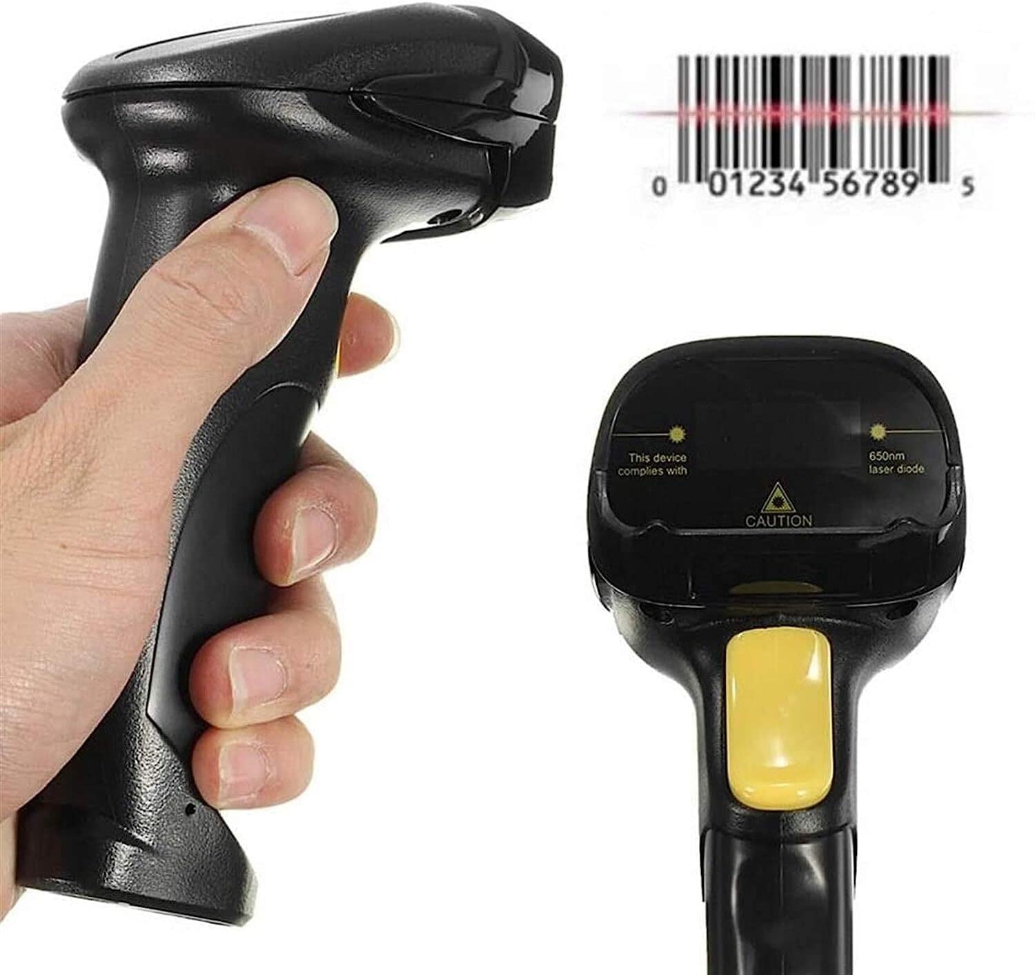 ZCX Scanner di Codici a Barre palmare Scanner di Codici a Barre Porta USB palmare Scanner di Codici a Barre Lettore di Codici a Barre categoria Cancelleria e Prodotti