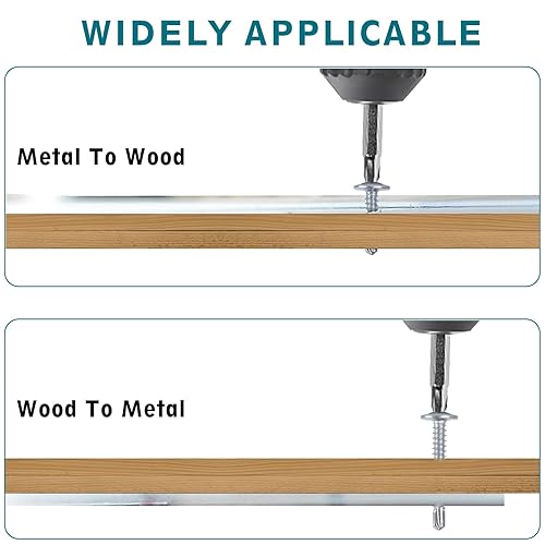 Miniatura 5 de ALLWIN Kit surtido de tornillos autorroscantes, 140 tornillos de chapa metálica para metal, plástico y madera, tornillos autorroscantes