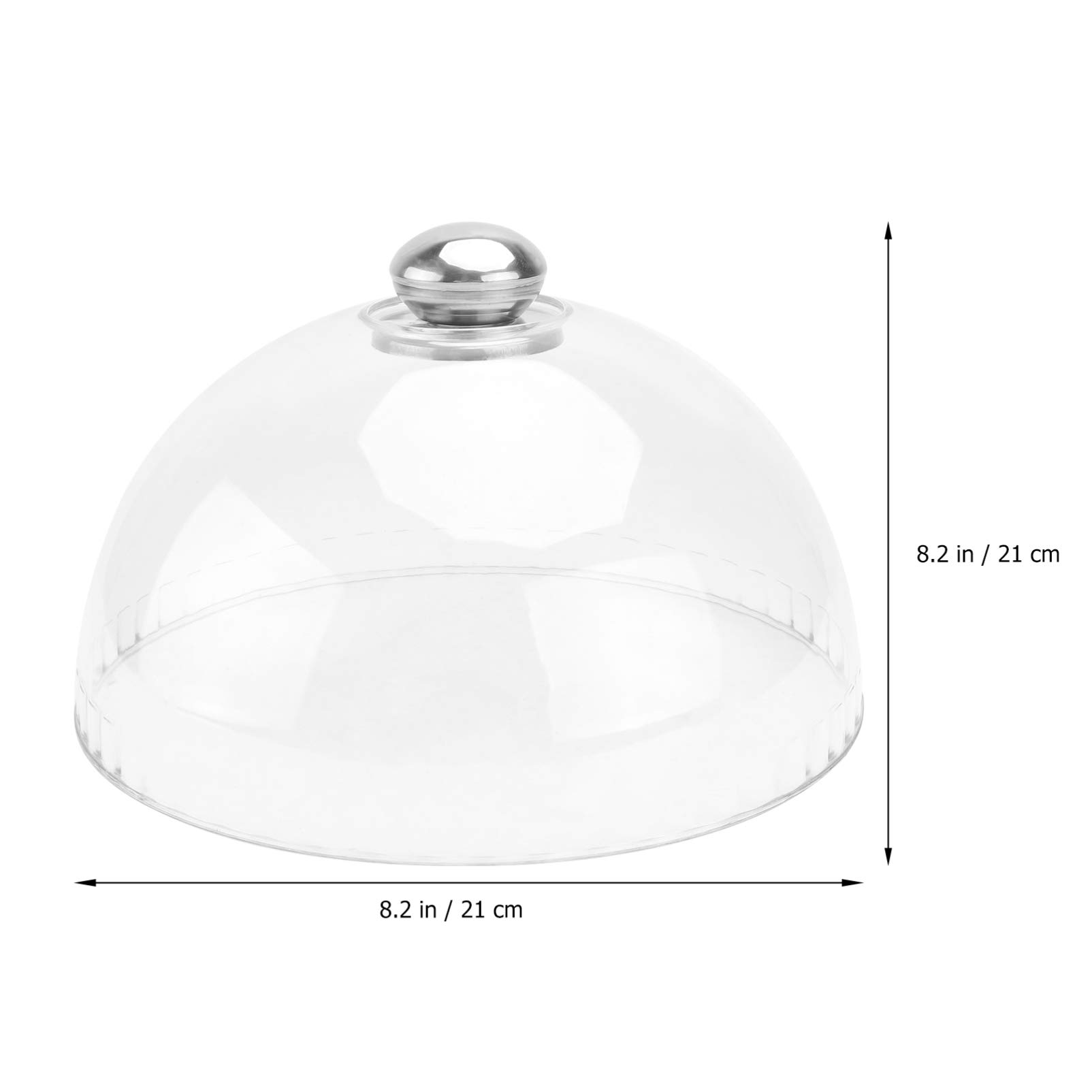 Cabilock Plastic Cake Dome Cover Clear Round Dessert Cake Cover Lid Cake Stand Cove for Home Bread Cake Dish 21X10cm (White)