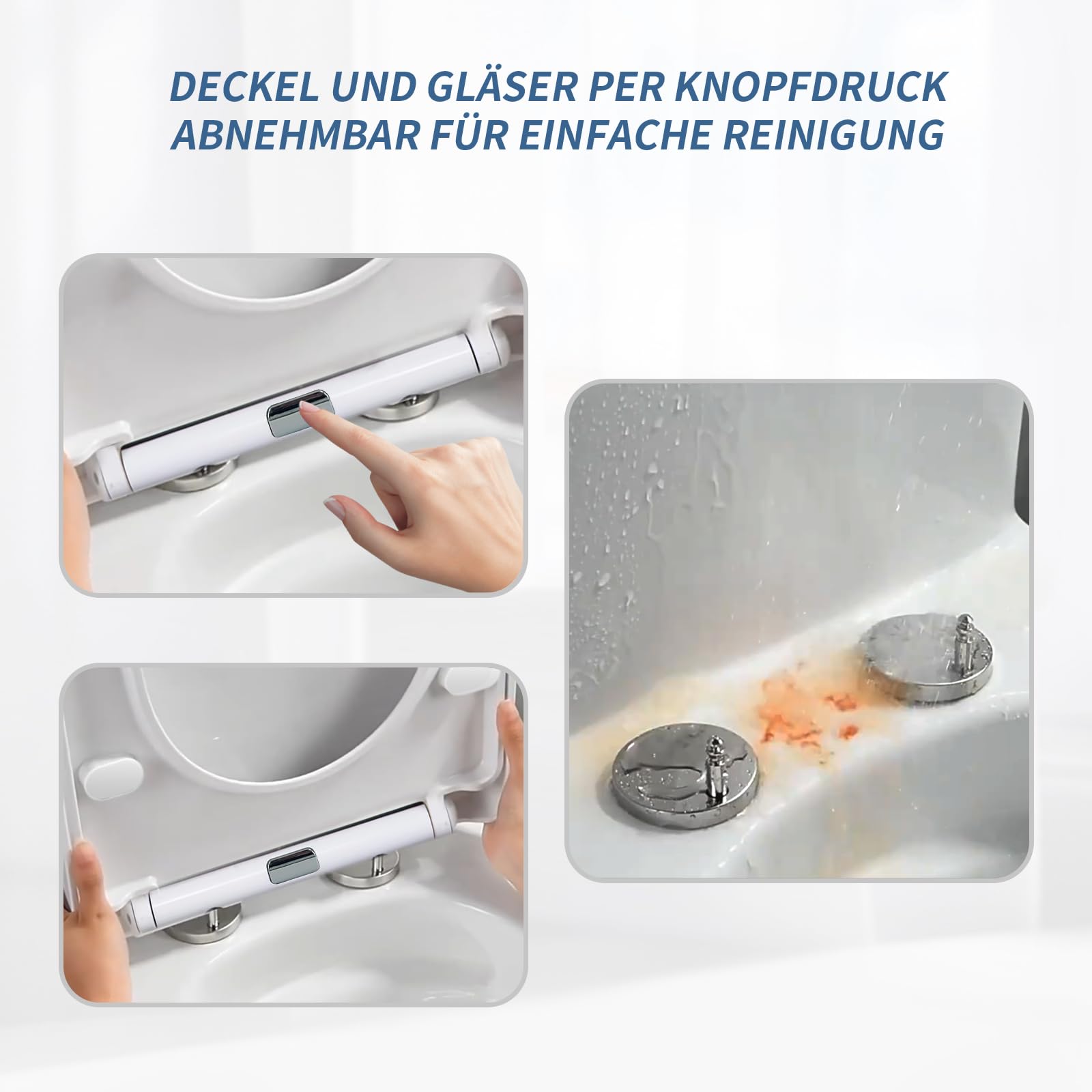Toilettendeckel mit Absenkautomatik, WC Sitz mit Absenkautomatik Oval Form klodeckel Einfache Reinigung, Abnehmbarer WC-Sitz, 150kg belastbar, einfache Montage – Motiv: Schwarze Katze
