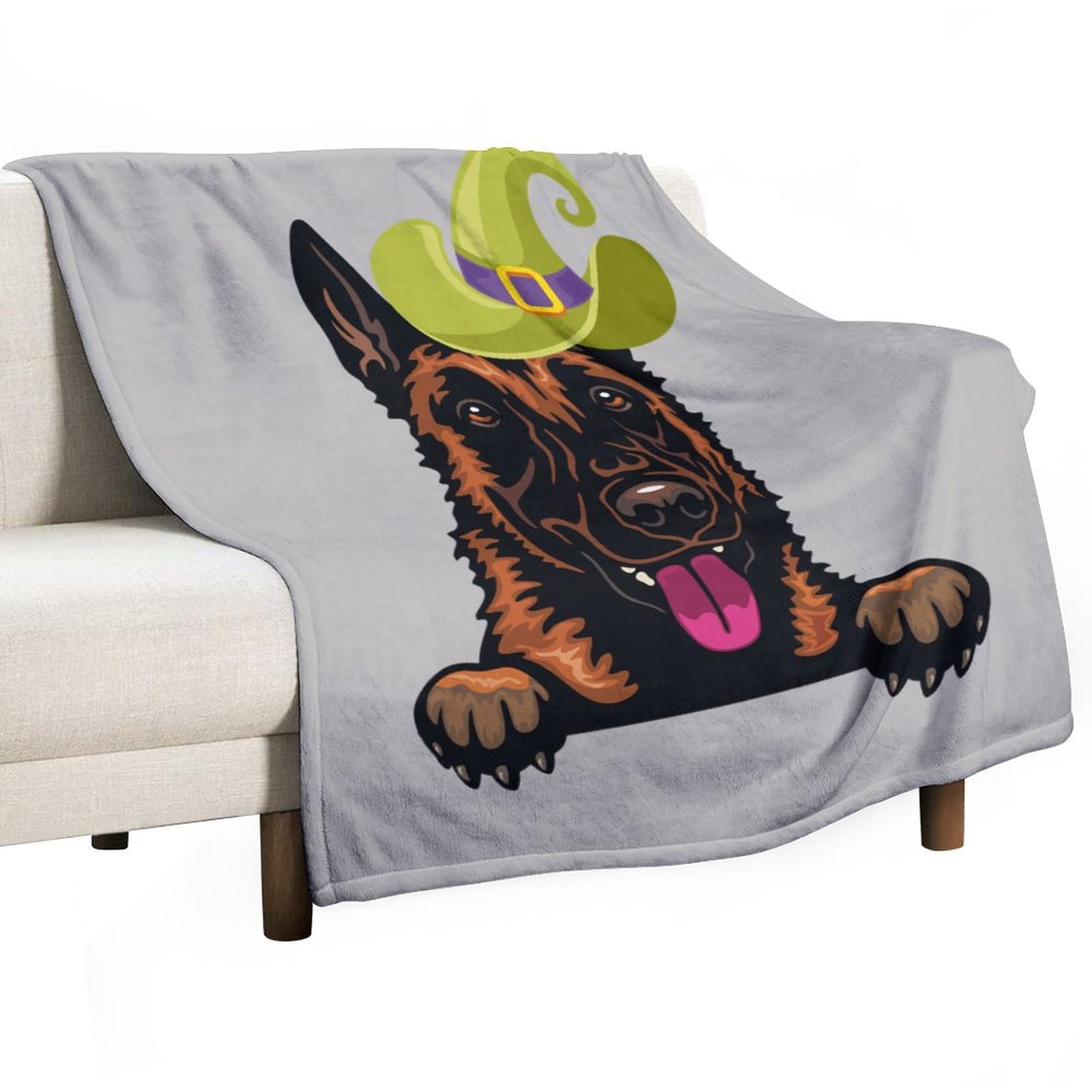 Couverture pour chien chat malinois plaid Halloween citrouille