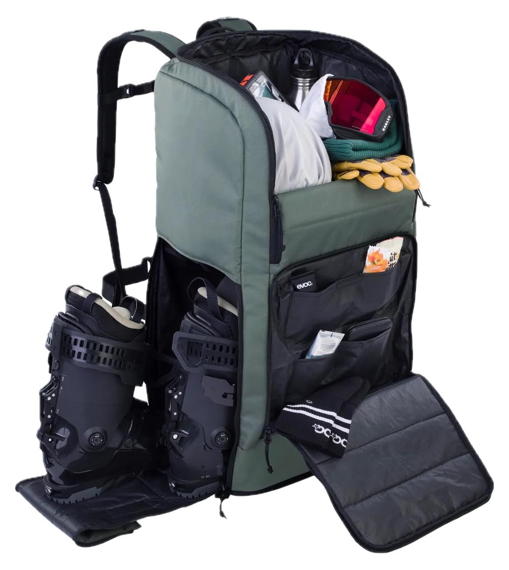 EVOC GEAR BACKPACK 90 Plecak podróżny, plecak turystyczny (solidny plecak z przegrodą na buty, plecak trekkingowy z przegrodami organizacyjnymi, pojemność: 90 l), kolor ciemnooliwkowy