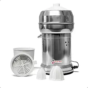 Espremedor de Frutas Aluminio BIVOLT Profissional Extrator Sucos Bares Restaurantes Cozinhas