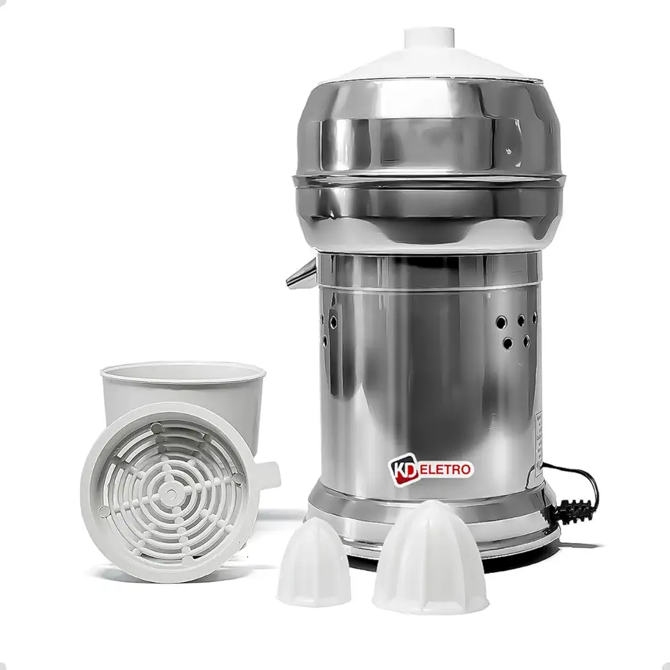 Espremedor de Frutas Aluminio BIVOLT Profissional Extrator Sucos Bares Restaurantes Cozinhas