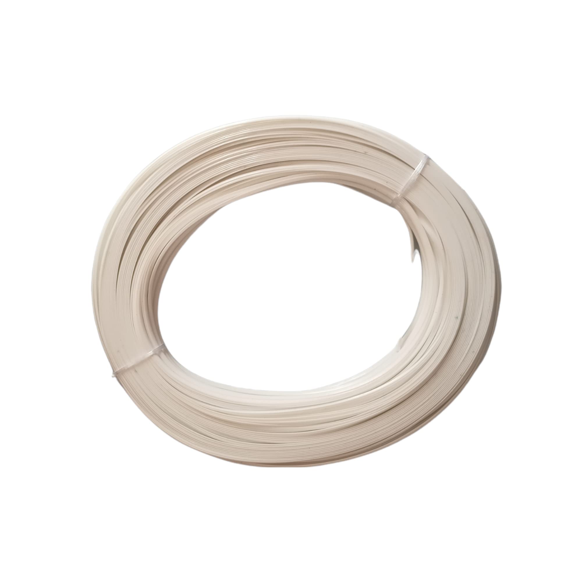 Plastic Wire for Basket Making - White, 4MM Gauge, 80M Length, 200G Pack, Includes Metal Bag Buttons