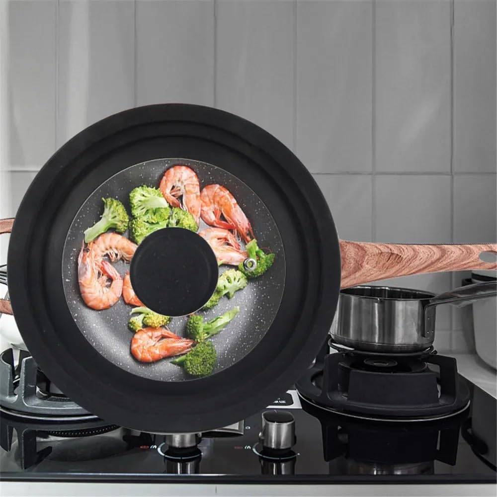Coperchi Pentole,Coperchio Padella 20cm 22cm 24cm 26cm 28cm Coperchio for pentola visiva Coperchi in Vetro multifunzionali Coperchio for Padella Wok(22-24-26cm)