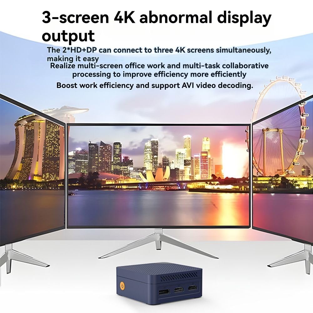 12 GB LPDDR5 4800 MHz Mini PC ZX06 Twin Lake N150 Win11 komputer stacjonarny gamingowy Dual LAN Dual HD Display Port
