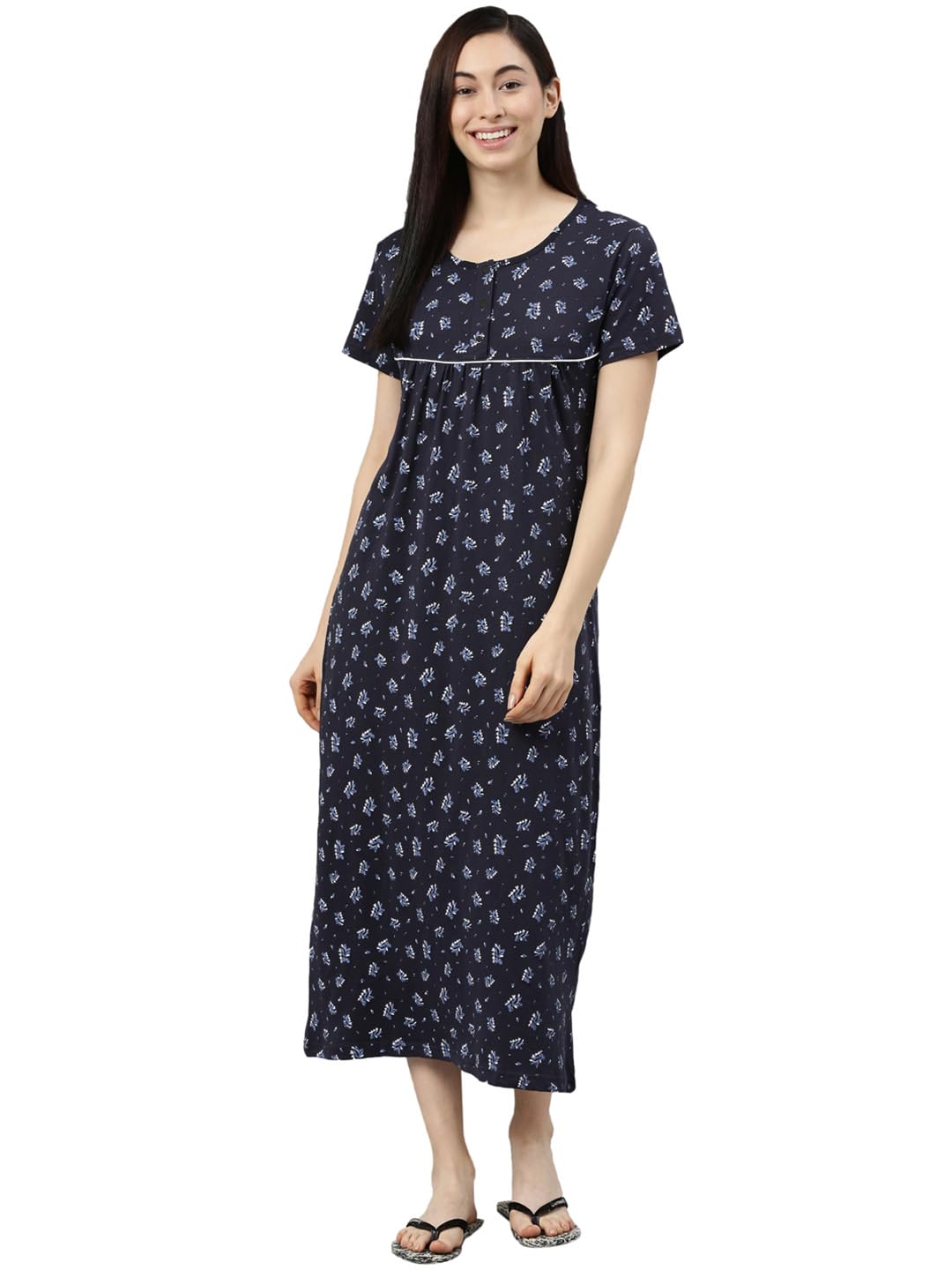 kryptic Womens Printed Pure Cotton Maxi Nightdress-picture-40
