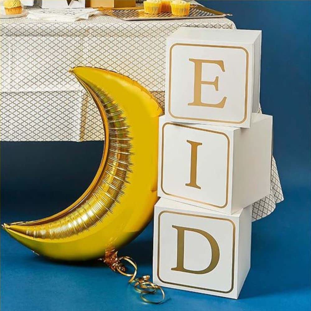 Club Green Eid Decorative Backdrop Blocks, Eid Mubarak Party Decorations, Gold Eid Backdrop Decorations, Eid Celebrations