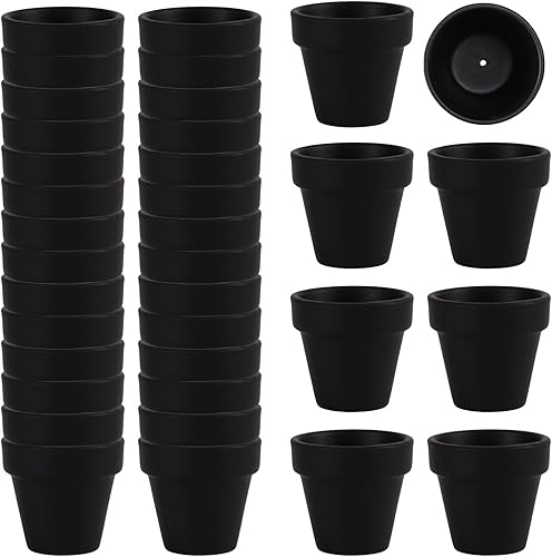 36 macetas pequeñas de arcilla negra de 2.1 pulgadas, maceta de terracota de cerámica de cerámica, macetas de cactus, macetas para suculentas, disponible en Yaxa Peru