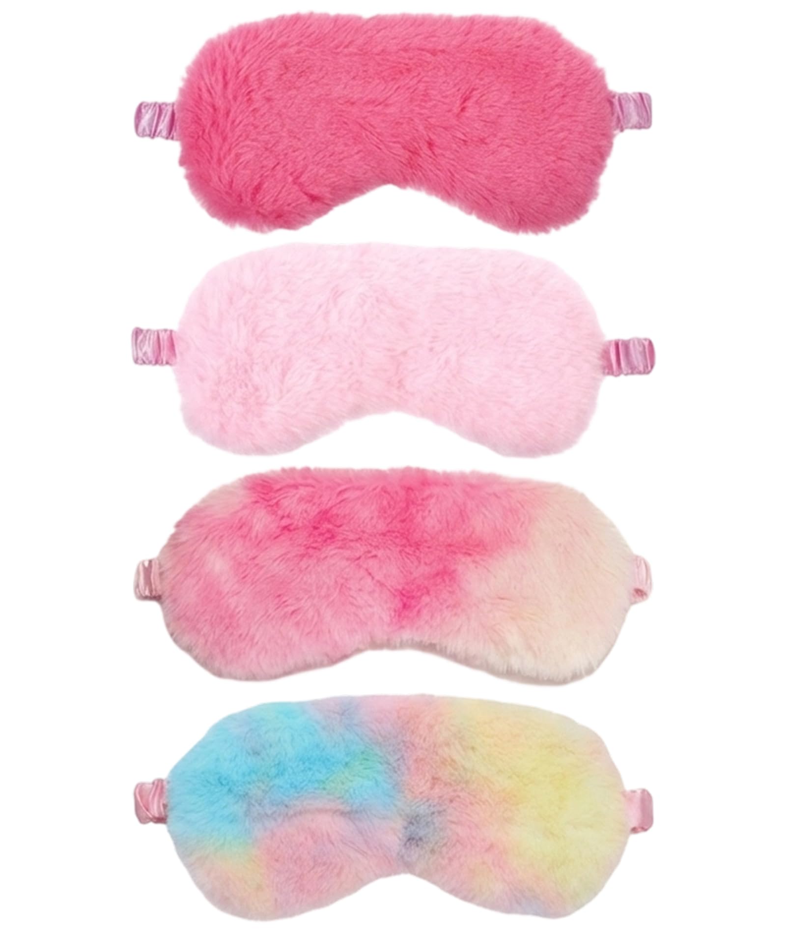4PCS Satin Sleeping Eye Mask for Women, Eye Mask for Sleeping for Women, Travel and Meditation Accessory, Light Blocking Design with Soft Plush Material, Set of 4 in Rose Pink and Tie Dye Colors-image-43