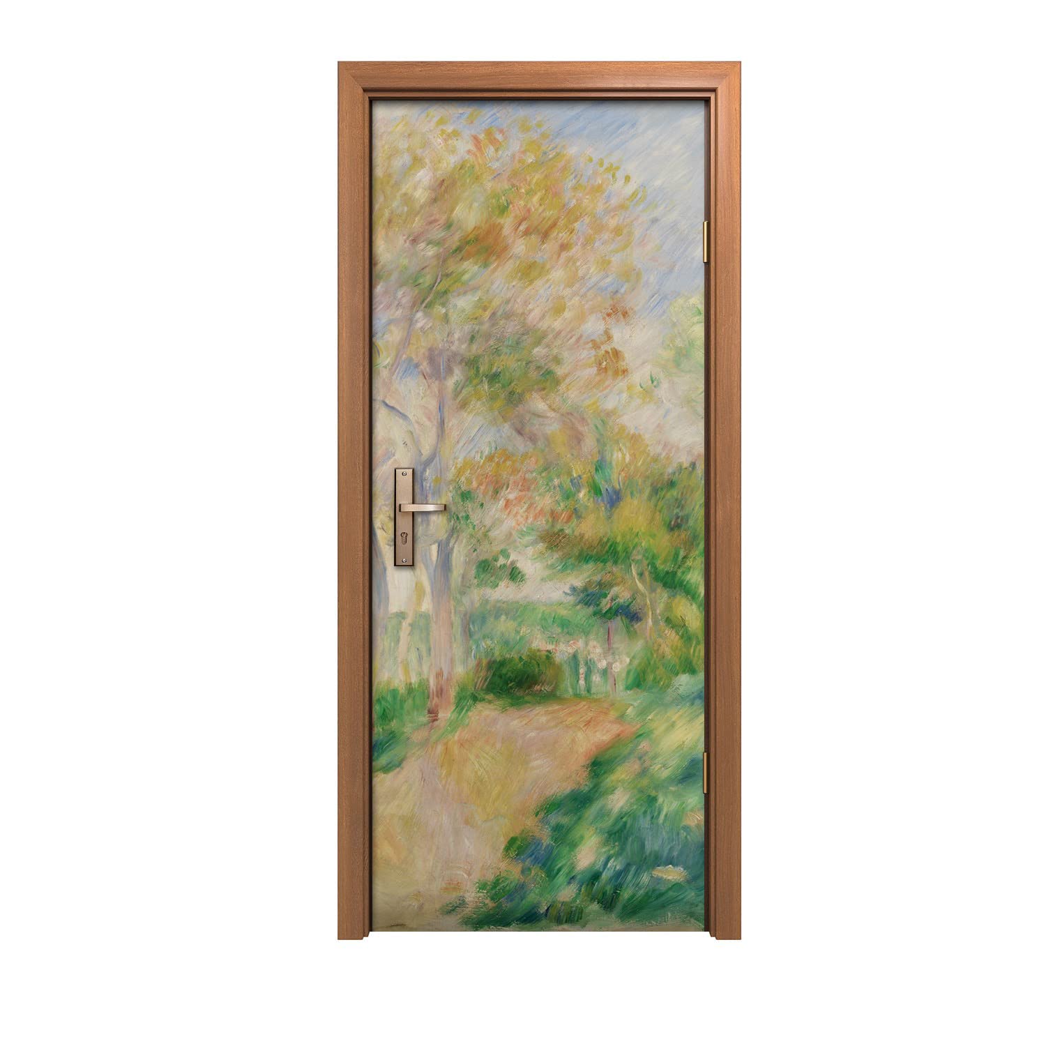 Autocollant de porte 90x200cm décor forêt pour design d'intérieur