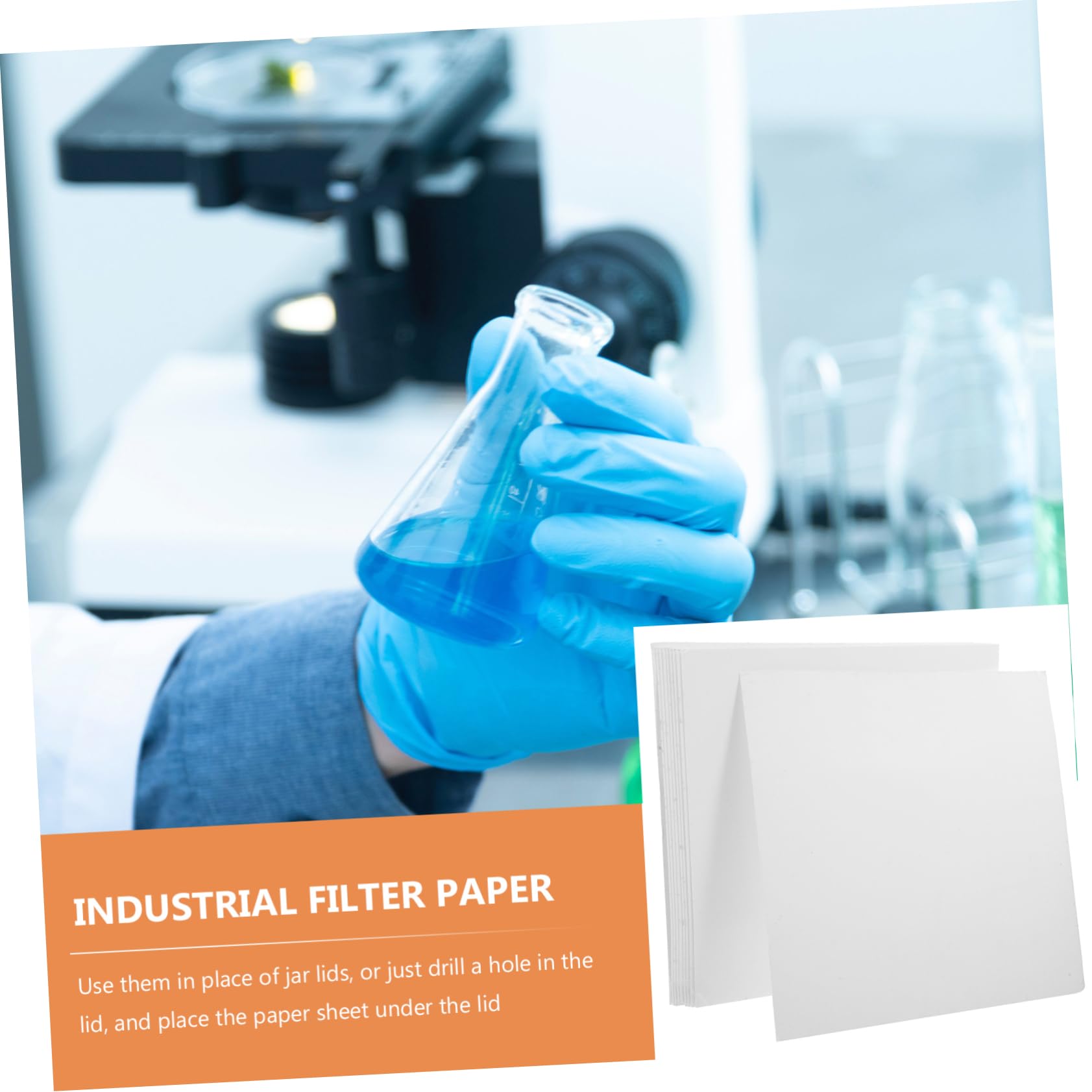 Papel de Filtro de Aceite Grande 30x30cm 10 Piezas Papel | Blanco, Uso Industrial y Doméstico, Separación Rápida de Impurezas y Aceites, Paquete de 10 Unidades