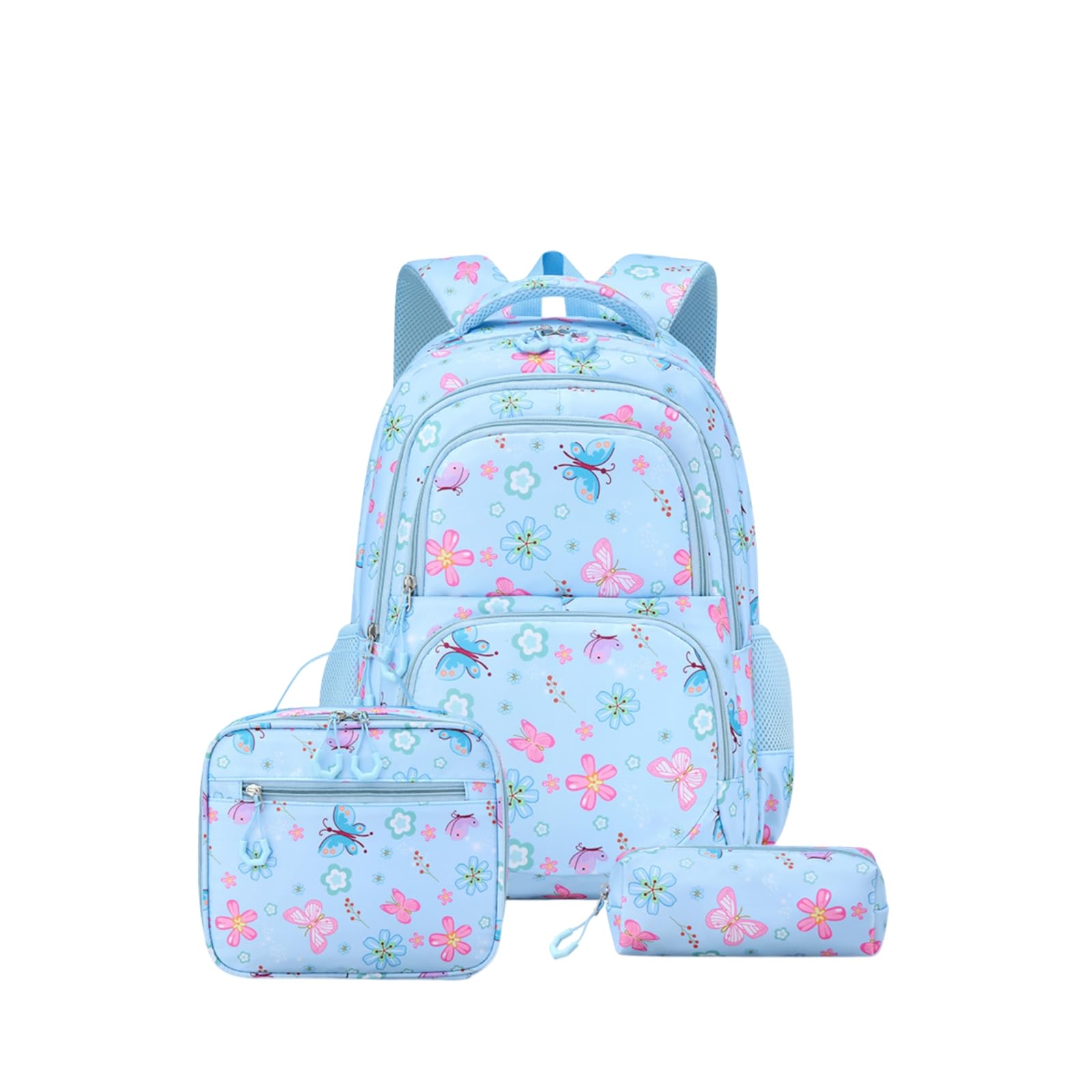 Zaino 3 Pezzi Colore Casual Set più Tasche Collegio All'aperto Camping Borsa di Viaggio Viaggio-Purple 3pcs